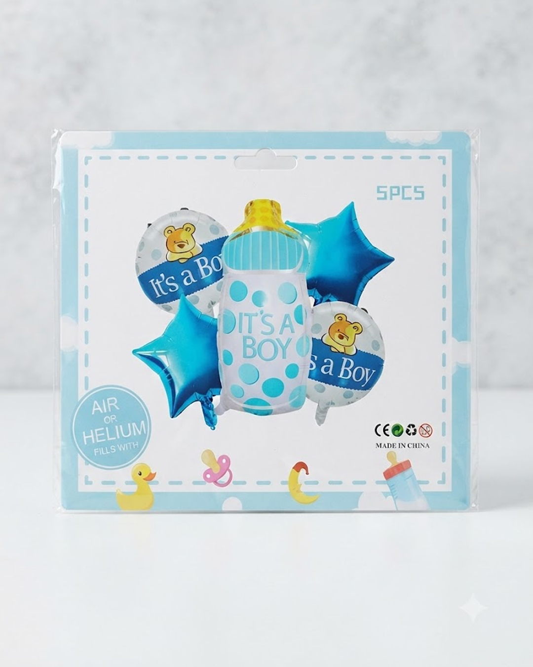 "It's a Boy!" Baby Shower Foil Balloon Set (5 Pieces) - Image 2