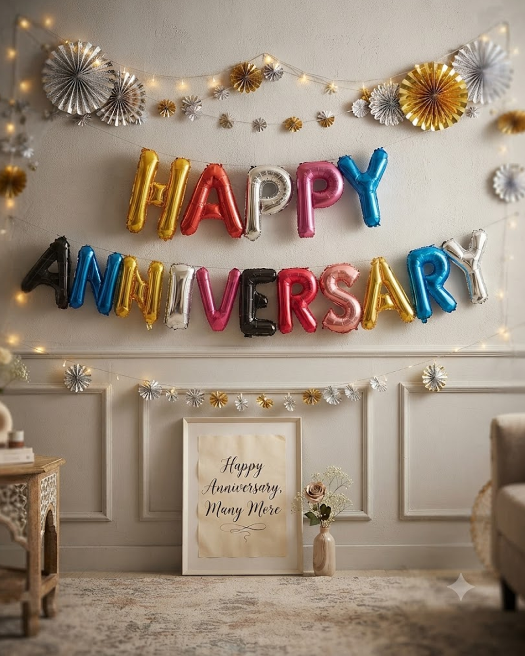 Happy Anniversary Foil Balloon Set – 16 Pieces
