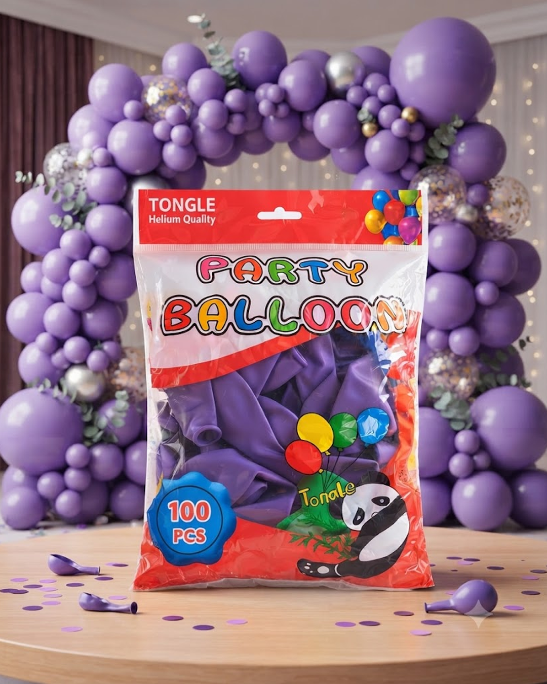 Tongle Party Latex Balloons - 100 Pieces Pack - Image 2