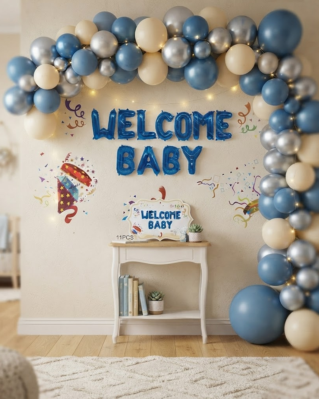 Welcome Baby Foil Balloon Set – 11 Pieces